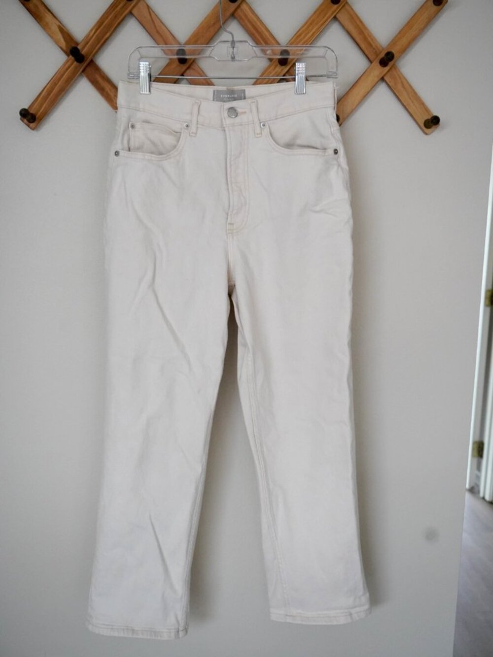 Everlane Way-High Jean in Ecru Size 28 Regular